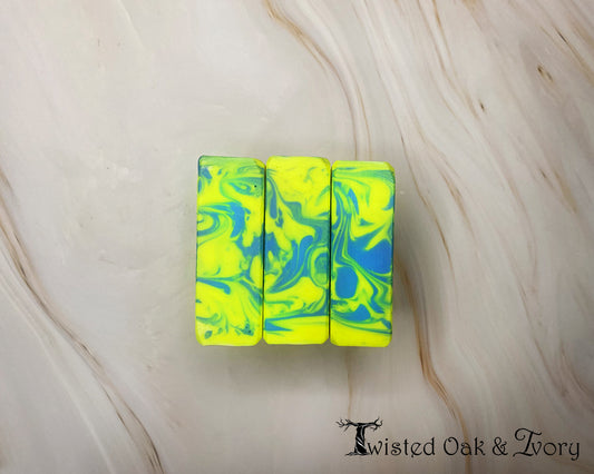 Handmade Soap: Neon White Tea & Ginger Luxury Body Bar