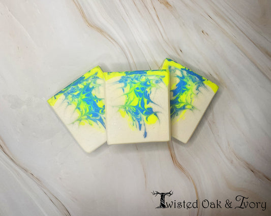 Handmade Soap: Neon White Tea & Ginger Luxury Body Bar