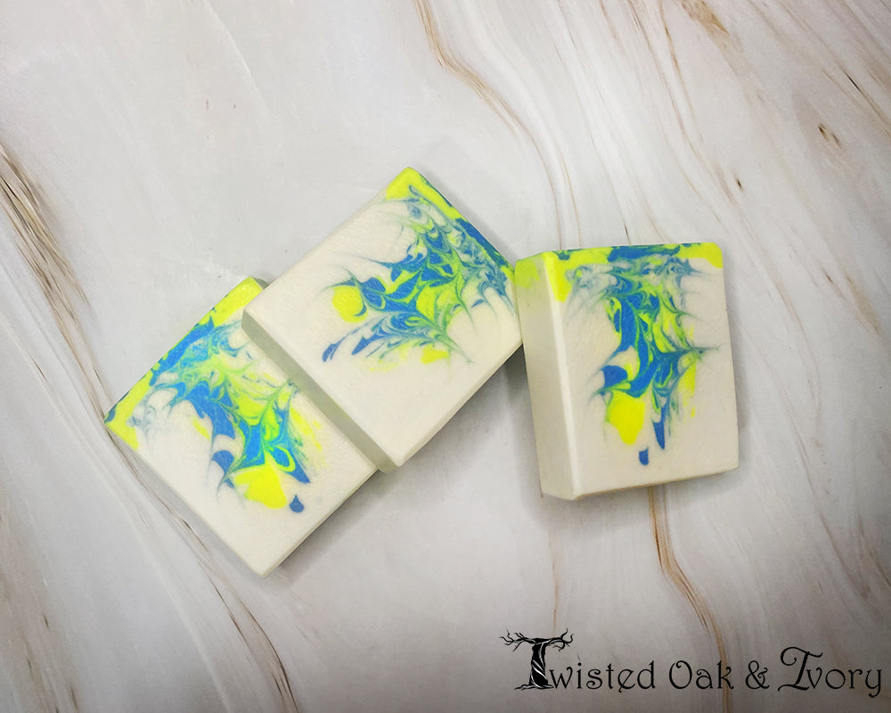 Handmade Soap: Neon White Tea & Ginger Luxury Body Bar