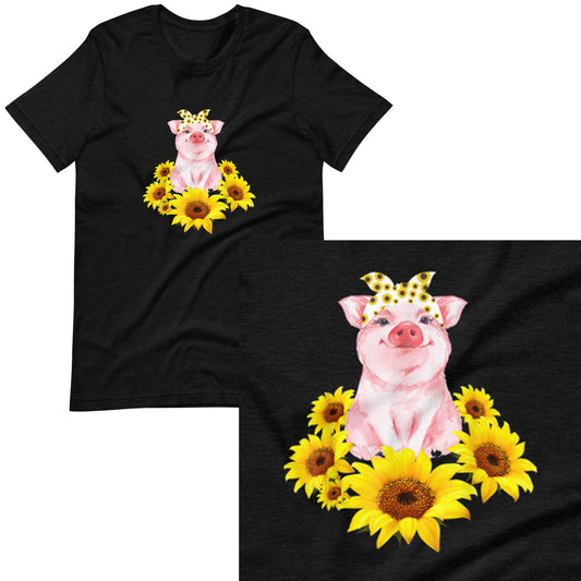 Pig In Sunflowers T-shirt