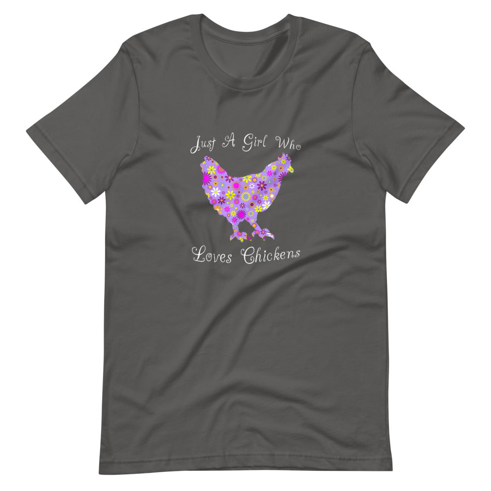 Just A Girl Who Loves Chickens Tee Shirt (6149723160731)