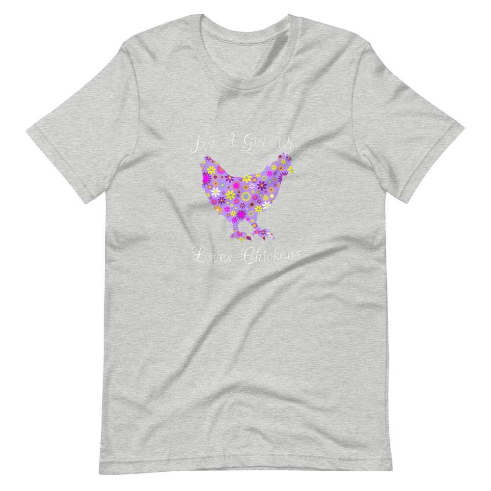Just A Girl Who Loves Chickens Tee Shirt (6149723160731)