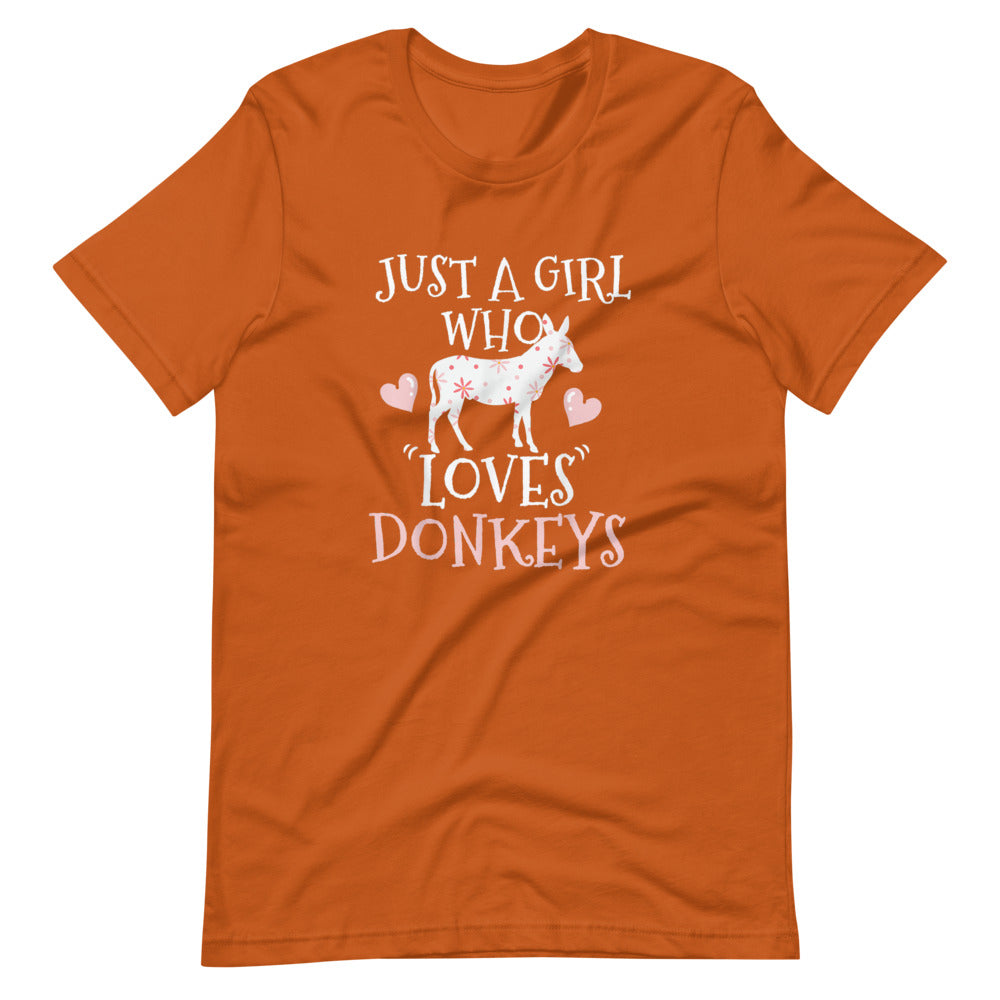 Just A Girl Who Loves Donkeys Tee Shirt (6149725192347)