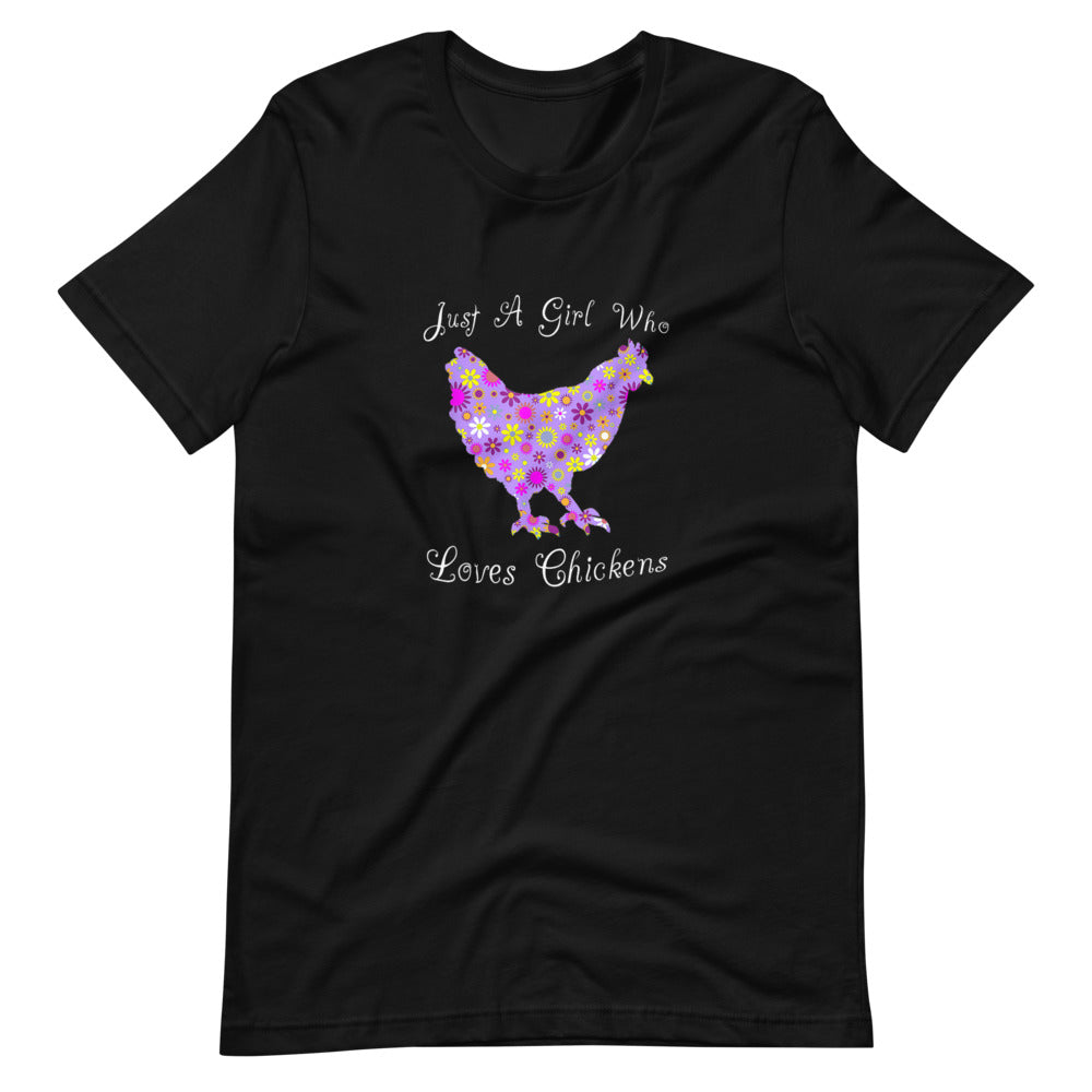 Just A Girl Who Loves Chickens Tee Shirt (6149723160731)