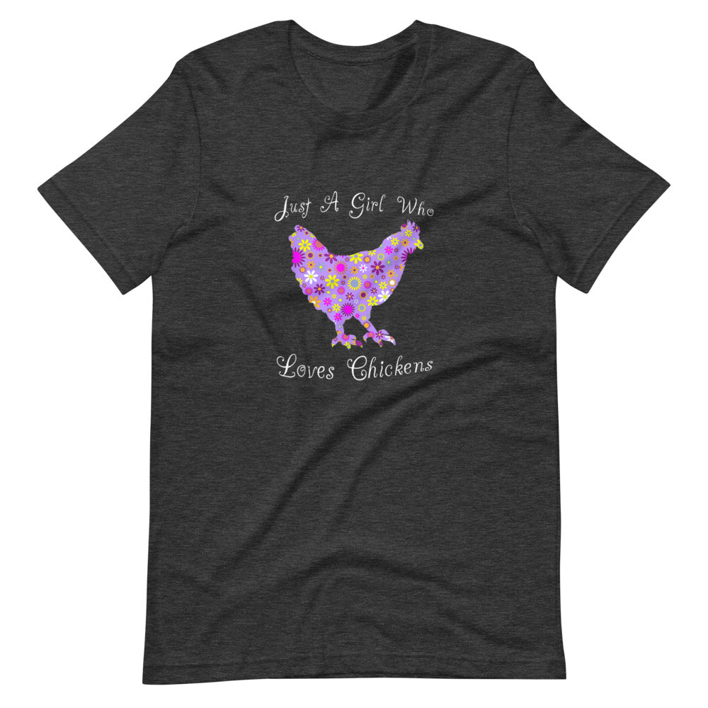 Just A Girl Who Loves Chickens Tee Shirt (6149723160731)