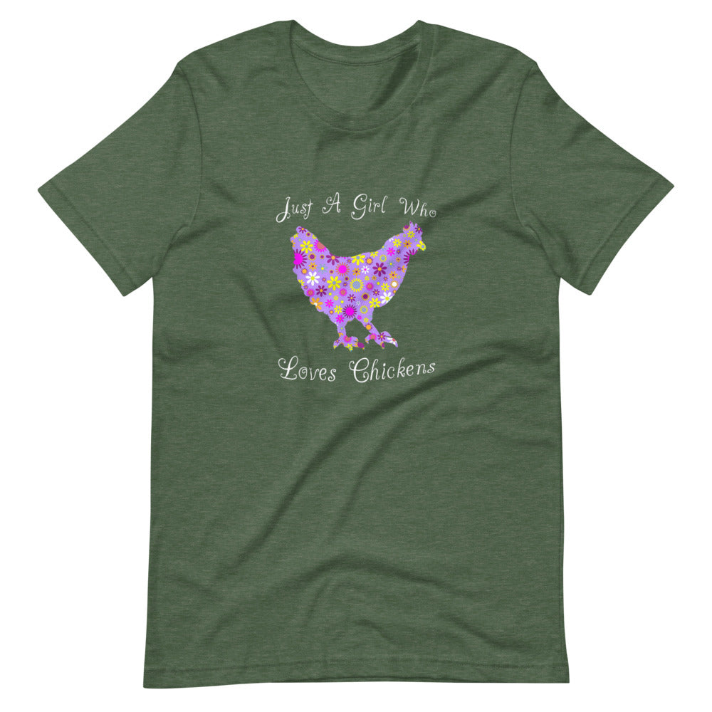Just A Girl Who Loves Chickens Tee Shirt (6149723160731)