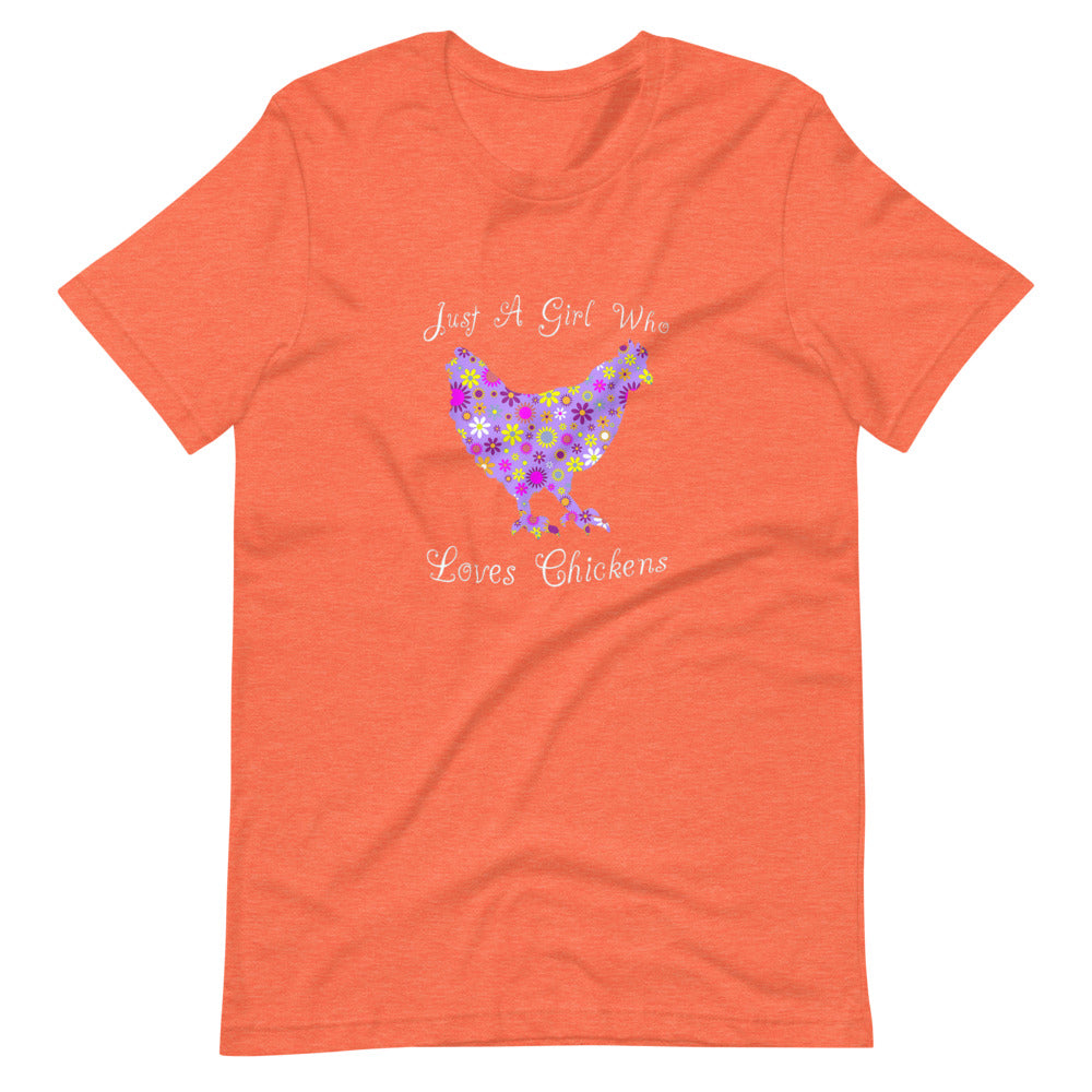 Just A Girl Who Loves Chickens Tee Shirt (6149723160731)