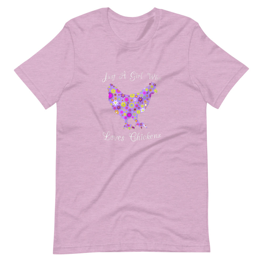 Just A Girl Who Loves Chickens Tee Shirt (6149723160731)