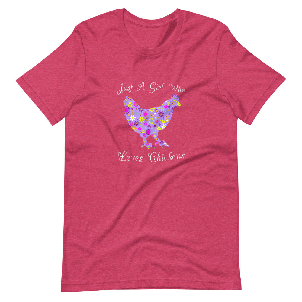 Just A Girl Who Loves Chickens Tee Shirt (6149723160731)