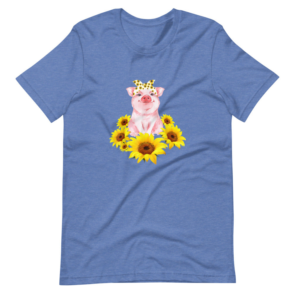 Pig In Sunflowers Tee Shirt (6149695996059)