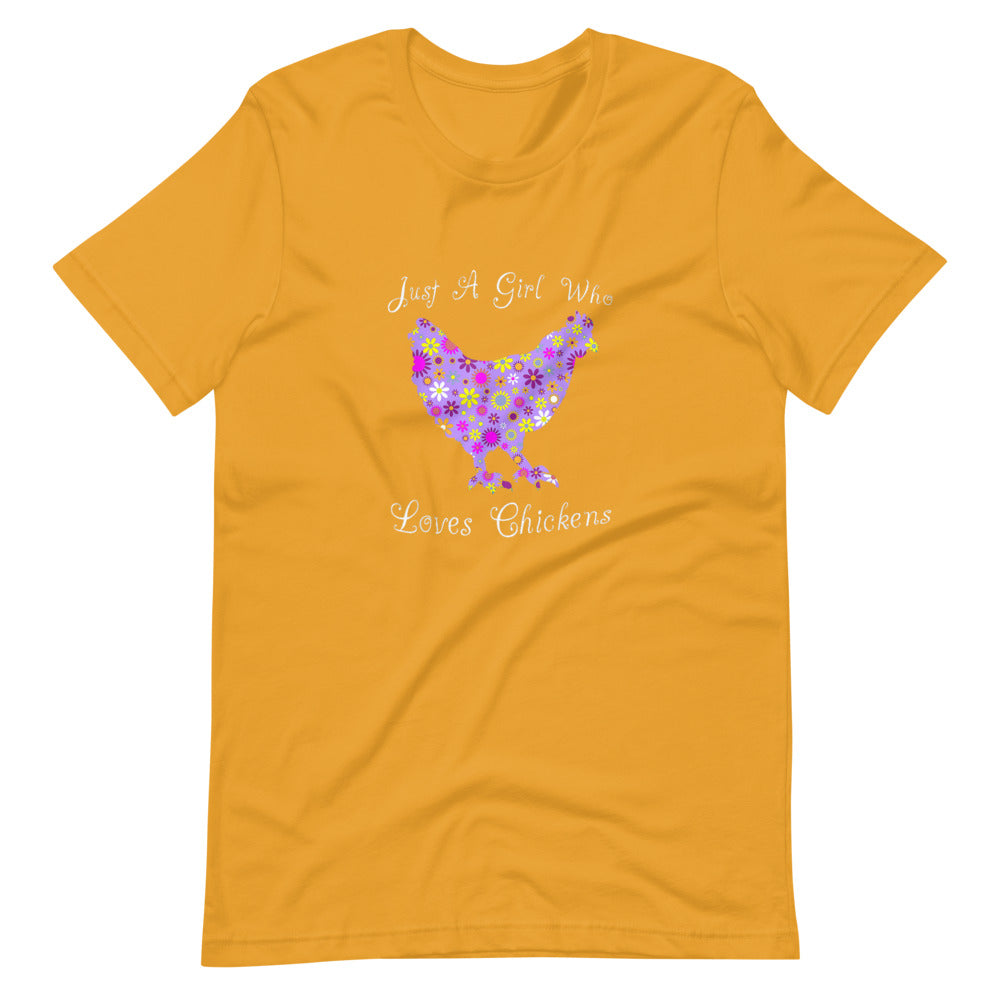 Just A Girl Who Loves Chickens Tee Shirt (6149723160731)