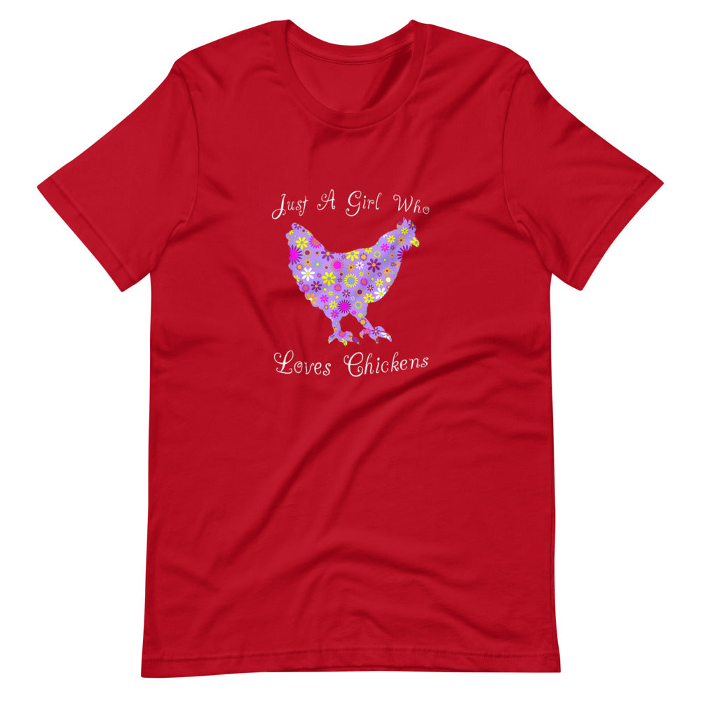 Just A Girl Who Loves Chickens Tee Shirt (6149723160731)