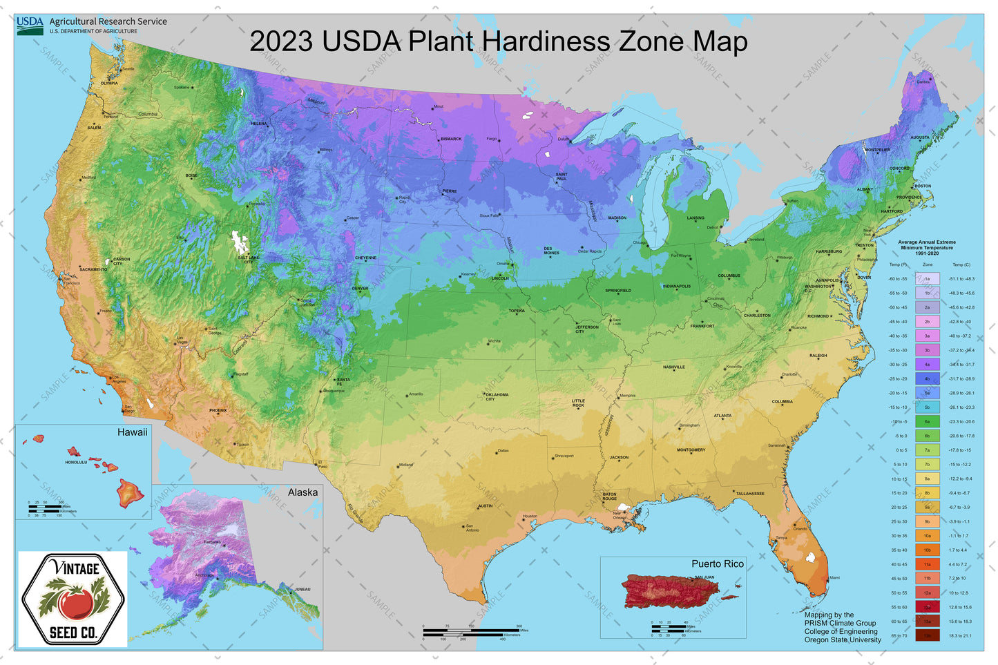 USDA Plant Hardiness Zone Map 2023 update- Free Download