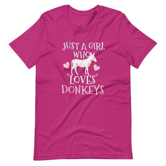 Just A Girl Who Loves Donkeys Tee Shirt (6149725192347)