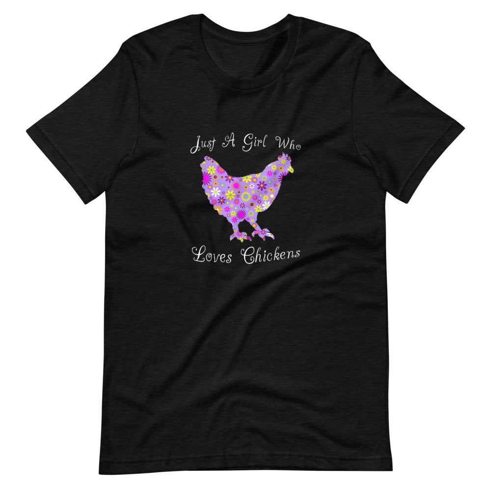 Just A Girl Who Loves Chickens Tee Shirt (6149723160731)