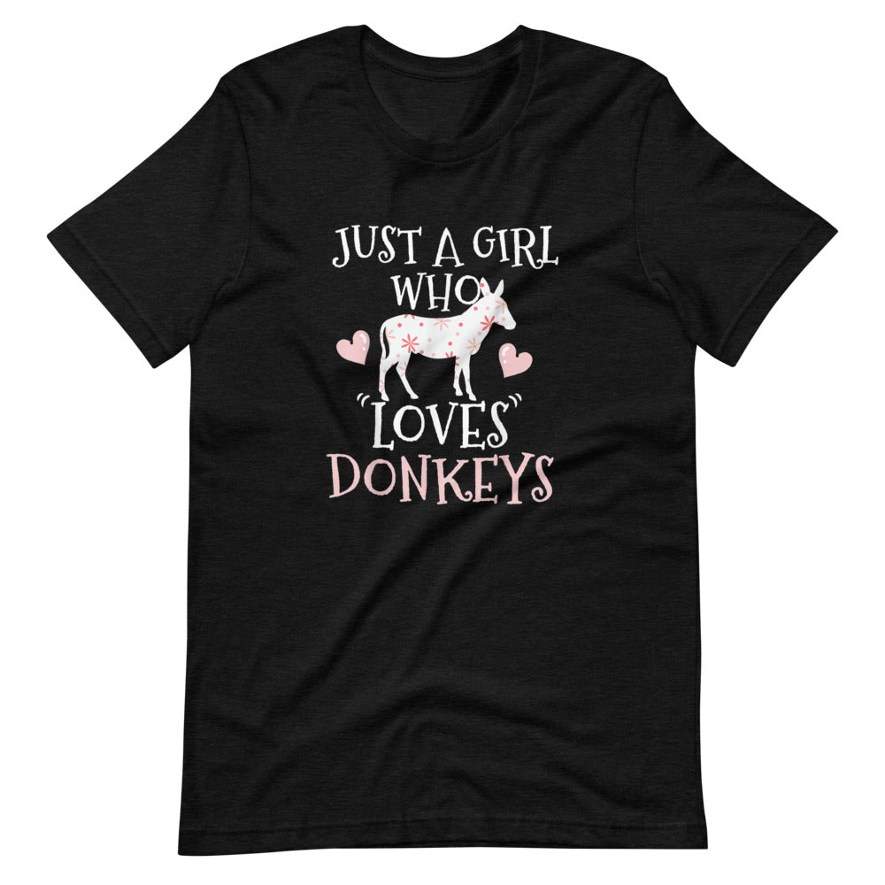 Just A Girl Who Loves Donkeys Tee Shirt (6149725192347)