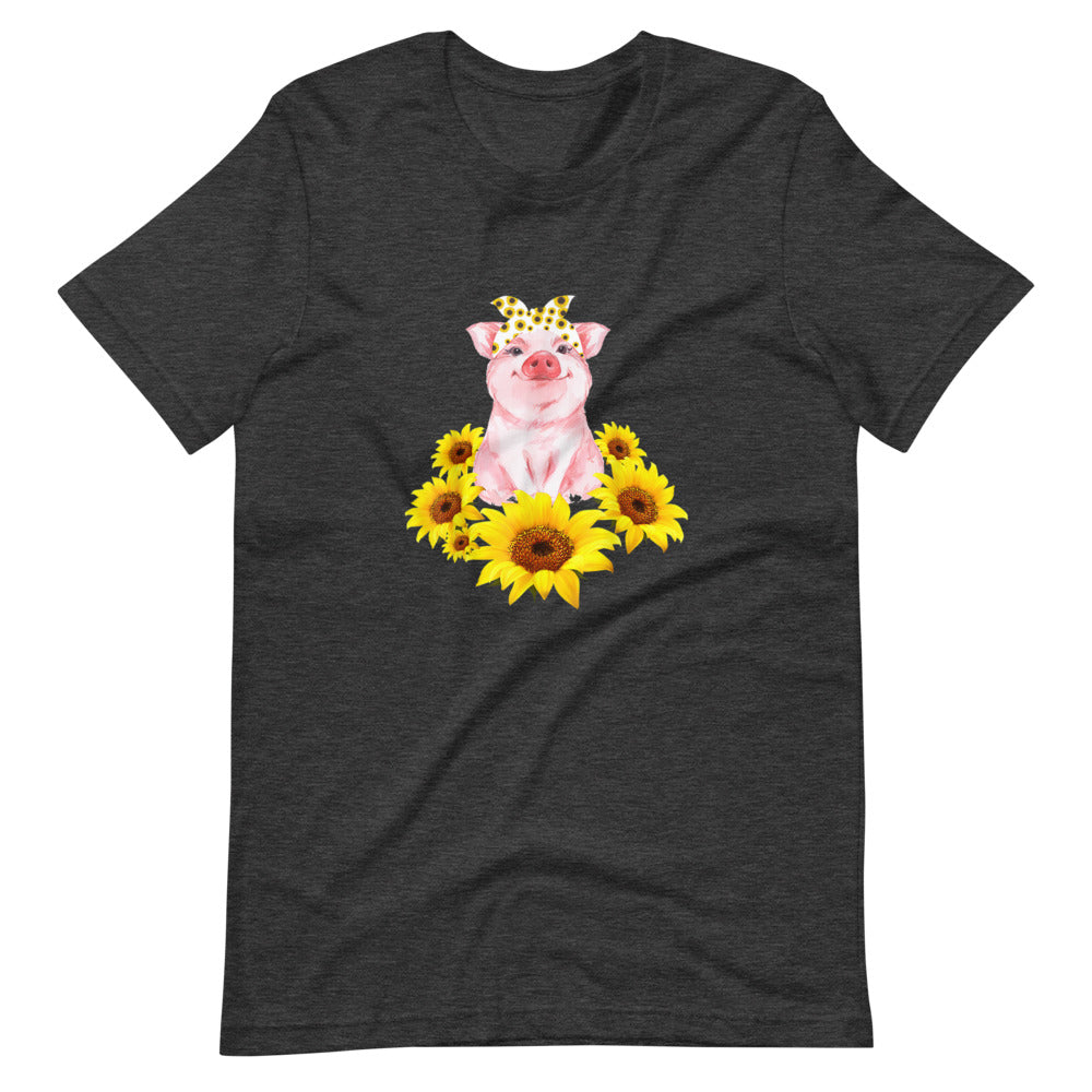 Pig In Sunflowers Tee Shirt (6149695996059)