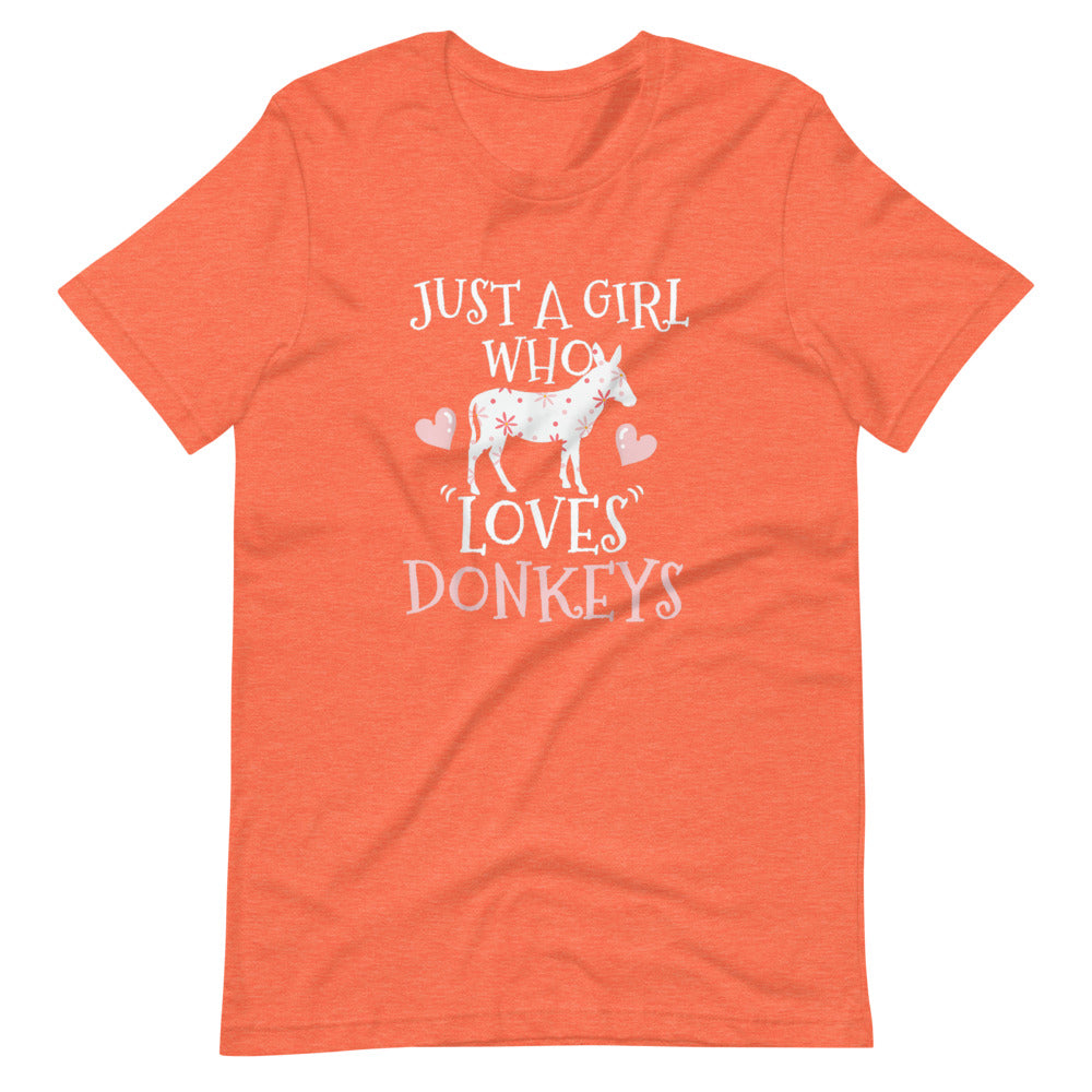 Just A Girl Who Loves Donkeys Tee Shirt (6149725192347)