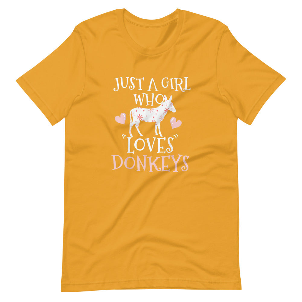 Just A Girl Who Loves Donkeys Tee Shirt (6149725192347)